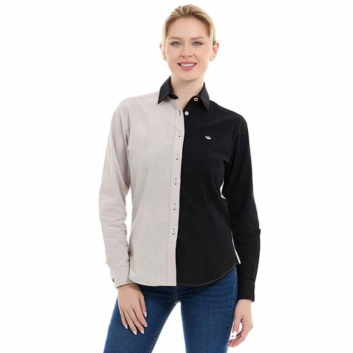 Blusa camisera Porto Blanco multicolor para dama de-2415