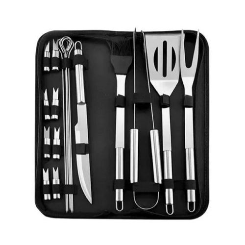 Set de accesorios y utensilios Adir plateado 10583