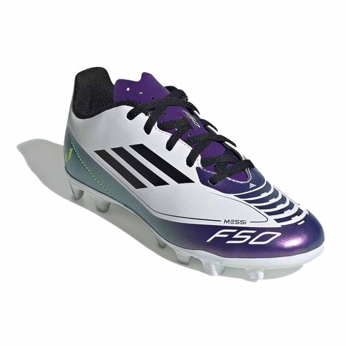 Zapato de fútbol Adidas blanco para joven IE9088