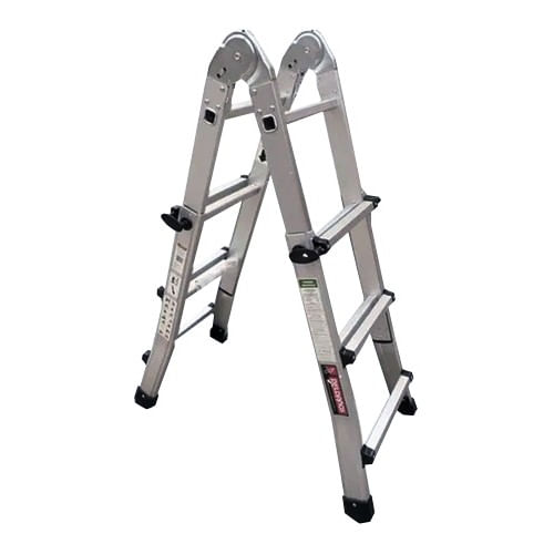 Escalera aluminio Peldaños multiposición profesional 2.85m gris 710710