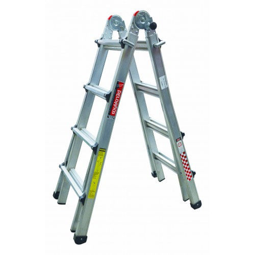 Escalera aluminio Peldaños multiposición profesional 2.85m gris 710710