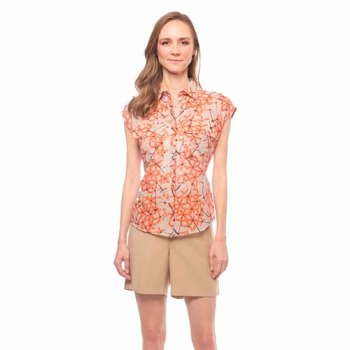 Blusa camisera Foleys beige para dama 125192