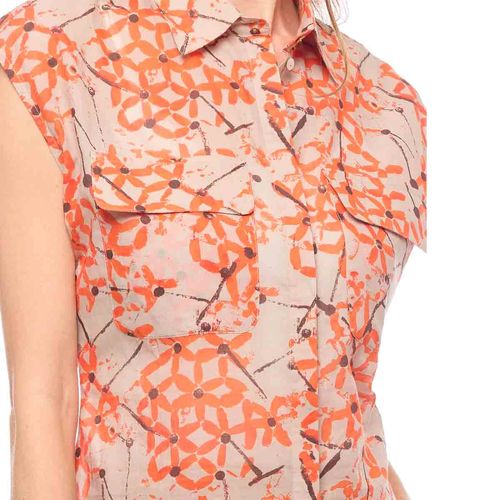 Blusa camisera Foleys beige para dama 125192