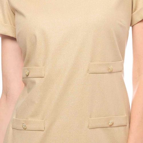 Vestido Foleys beige para dama 125190
