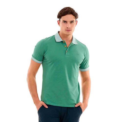 Playera tipo polo Porto Blanco para caballero verde pl-2468