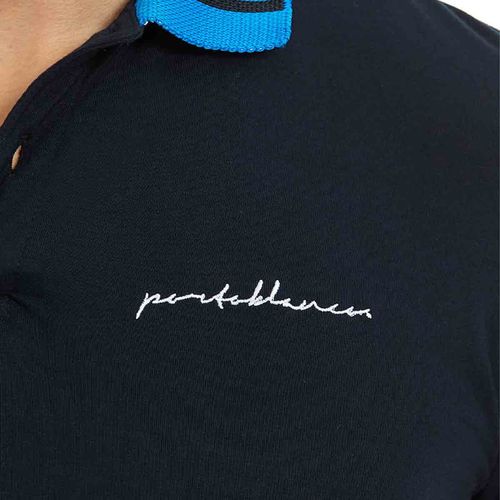 Playera tipo polo Porto Blanco para caballero negro ple-2320