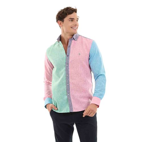 Camisa Porto Blanco para caballero rosa e-2365