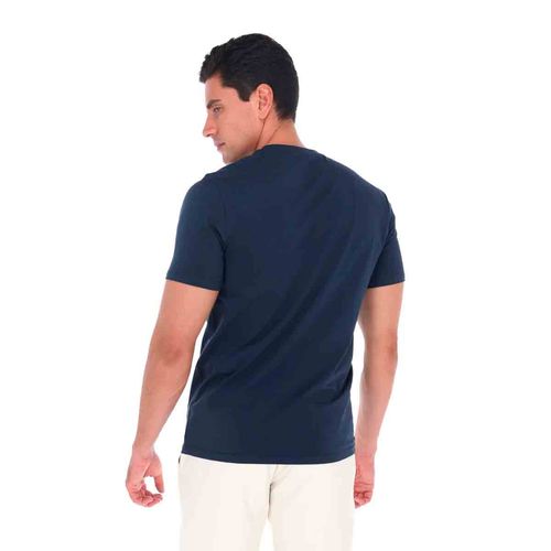 Playera Porto Blanco para caballero azul tbasic-34