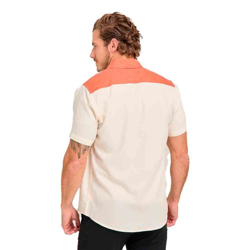 Camisa Porto Blanco para caballero beige mce-2548