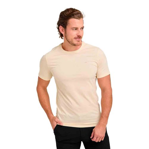Playera Porto Blanco para caballero amarillo tbasic-52