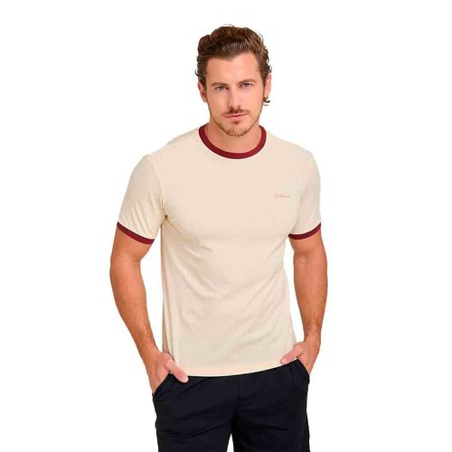 Playera Porto Blanco para caballero beige tr-04