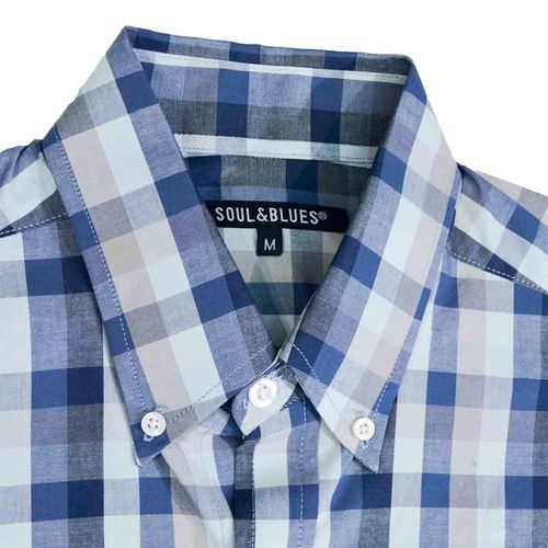 Camisa Soul And Blues azul para caballero  c1930
