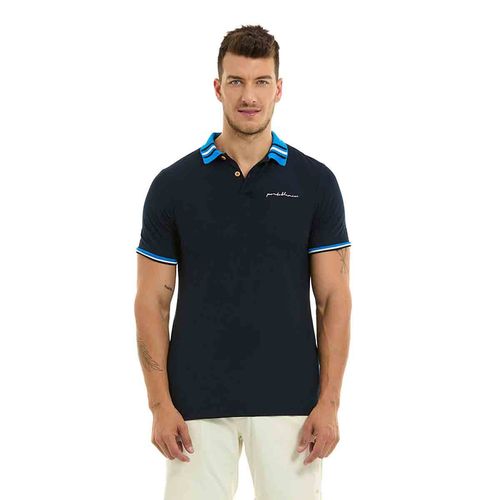 Playera tipo polo Porto Blanco para caballero negro ple-2320