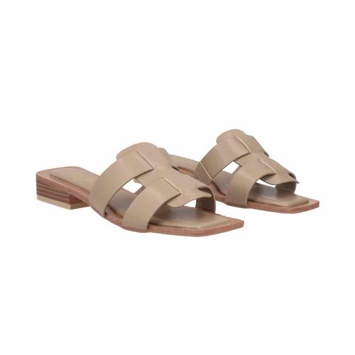 Sandalia de piso Capa De Ozono beige para dama 676601