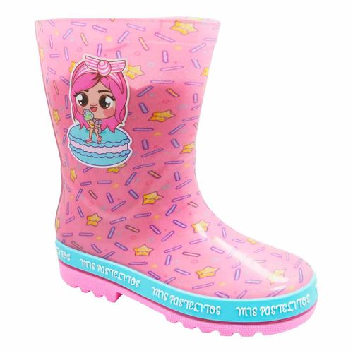 Bota de lluvia Mis Pastelitos rosa para niña MPIMB00001