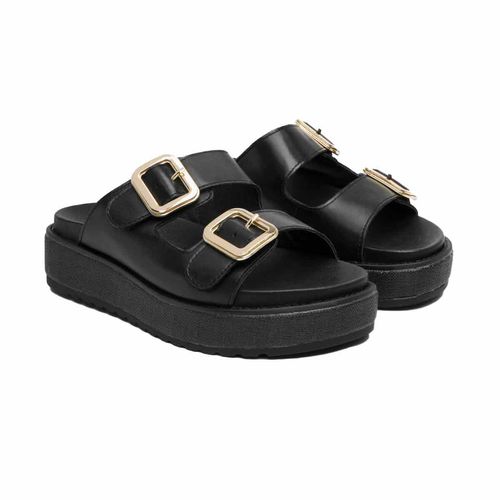 Sandalia casual Flexi negro para dama 135501