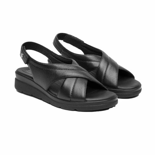 Sandalia casual Flexi negro para dama 124212