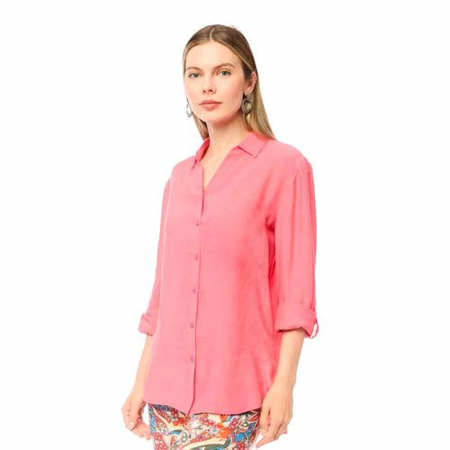Blusa camisera Alexis rosa para dama 48250203c