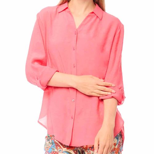 Blusa camisera Alexis rosa para dama 48250203c