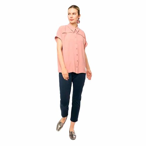 Blusa camisera Alexis rosa para dama 40250211