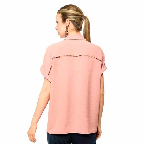 Blusa camisera Alexis rosa para dama 40250211