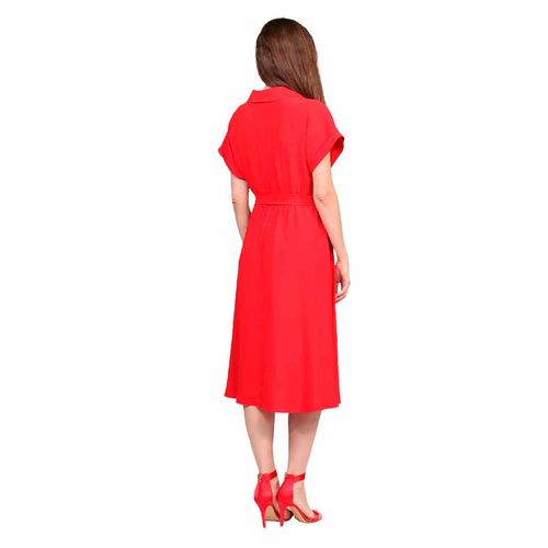 Vestido Duplan rojo para dama 51335