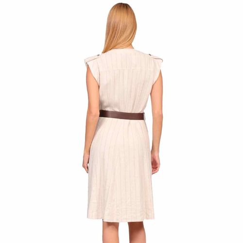 Vestido Duplan beige para dama 51845
