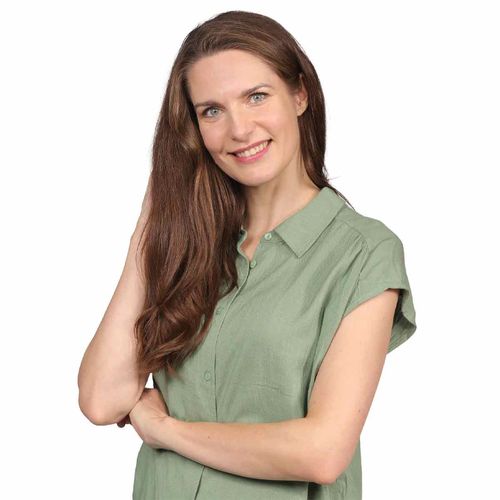 Blusa camisera Duplan verde para dama 81475