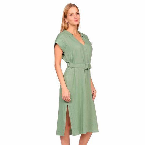Vestido Duplan verde para dama 51395