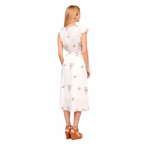 Vestido Duplan blanco para dama 54854
