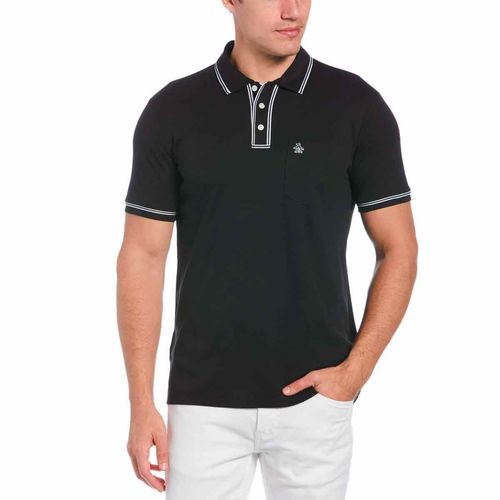 Playera tipo polo Original Penguin negro para caballero opksb183