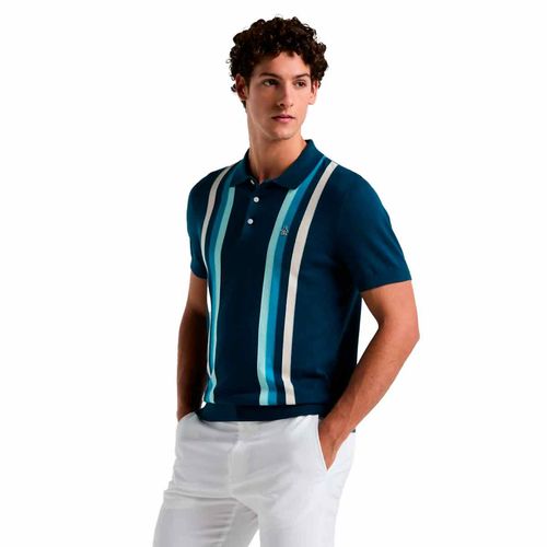Playera tipo polo Original Penguin azul para caballero opgs2506