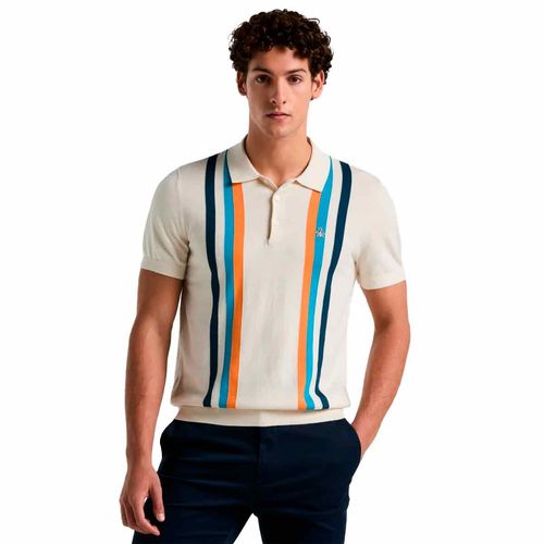 Playera tipo polo Original Penguin blanco para caballero opgs2506