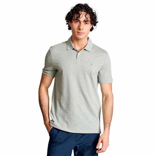 Playera tipo polo Original Penguin gris para caballero opkb0015