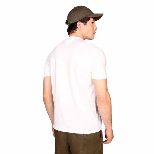 Playera Tommy Hilfiger blanco para caballero mw0mw37443-ybr