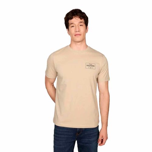 Playera Tommy Hilfiger café para caballero mw0mw37454-rbt