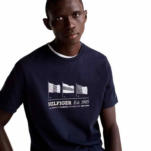 Playera Tommy Hilfiger negro para caballero mw0mw37439-dw5
