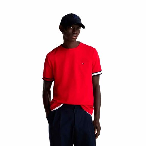 Playera Tommy Hilfiger rojo para caballero mw0mw38078-xld