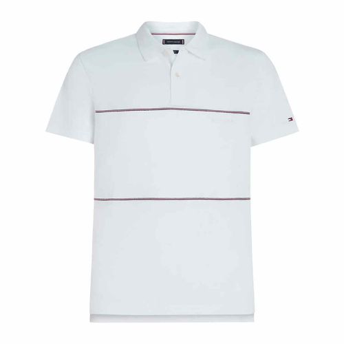 Playera tipo polo Tommy Hilfiger blanco para caballero mw0mw38125-ybr