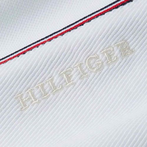 Playera tipo polo Tommy Hilfiger blanco para caballero mw0mw38125-ybr
