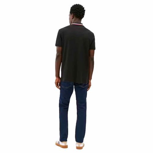 Playera tipo polo Tommy Hilfiger negro para caballero mw0mw38484-bds