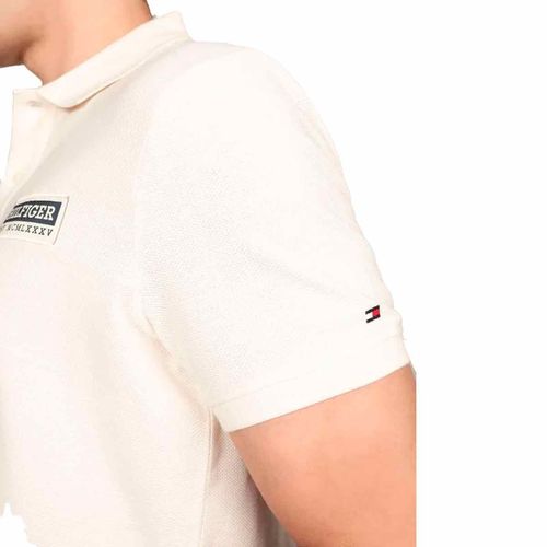 Playera tipo polo Tommy Hilfiger blanco para caballero mw0mw38490-z00