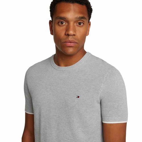 Playera Tommy Hilfiger gris para caballero mw0mw38610-p01