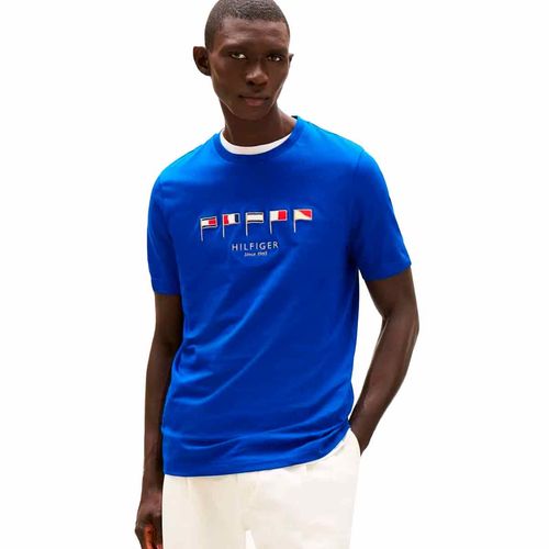 Playera Tommy Hilfiger azul para caballero mw0mw38616-d03