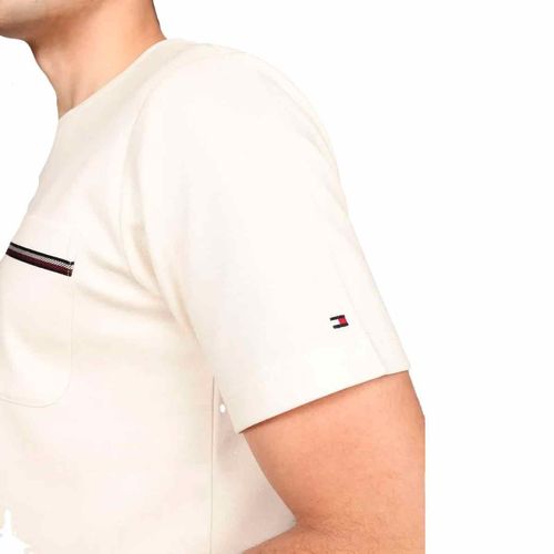 Playera Tommy Hilfiger blanco para caballero mw0mw38922-z00