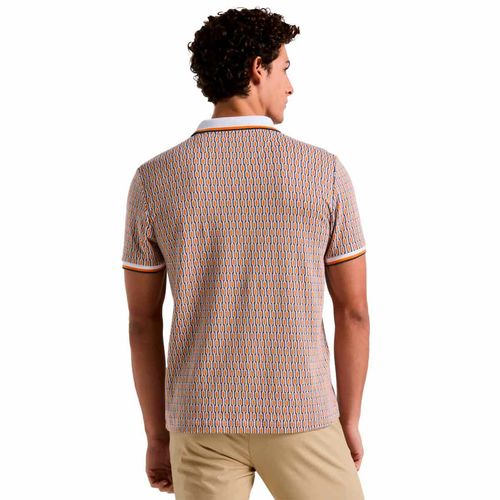 Playera tipo polo Original Penguin naranja para caballero opks2501