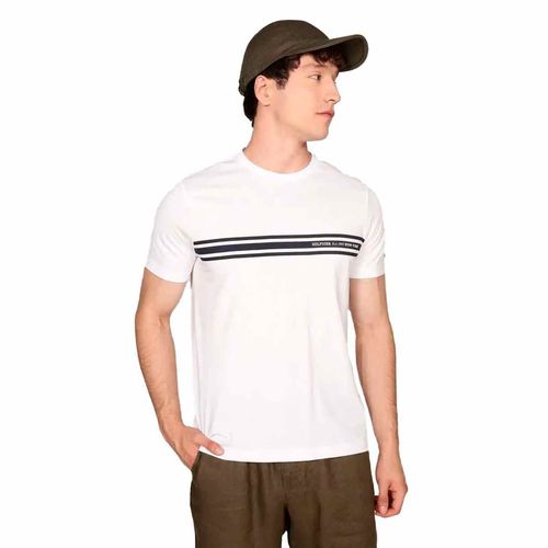 Playera Tommy Hilfiger blanco para caballero mw0mw37443-ybr