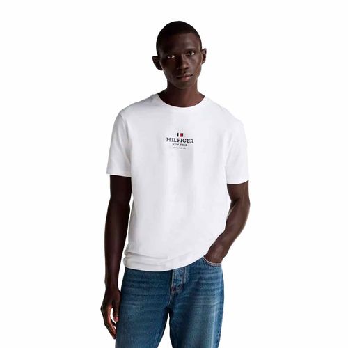 Playera Tommy Hilfiger blanco para caballero mw0mw38980-ybr