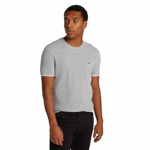 Playera Tommy Hilfiger gris para caballero mw0mw38610-p01