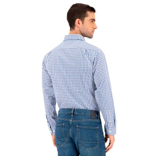 Camisa Nautica azul para caballero w24021cc-4nv